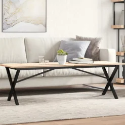 vidaXL Salontafelpoten X-frame 140x30x43 cm staal