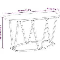 vidaXL Salontafel Sonoma Eiken 80 x 40 x 40.5 cm