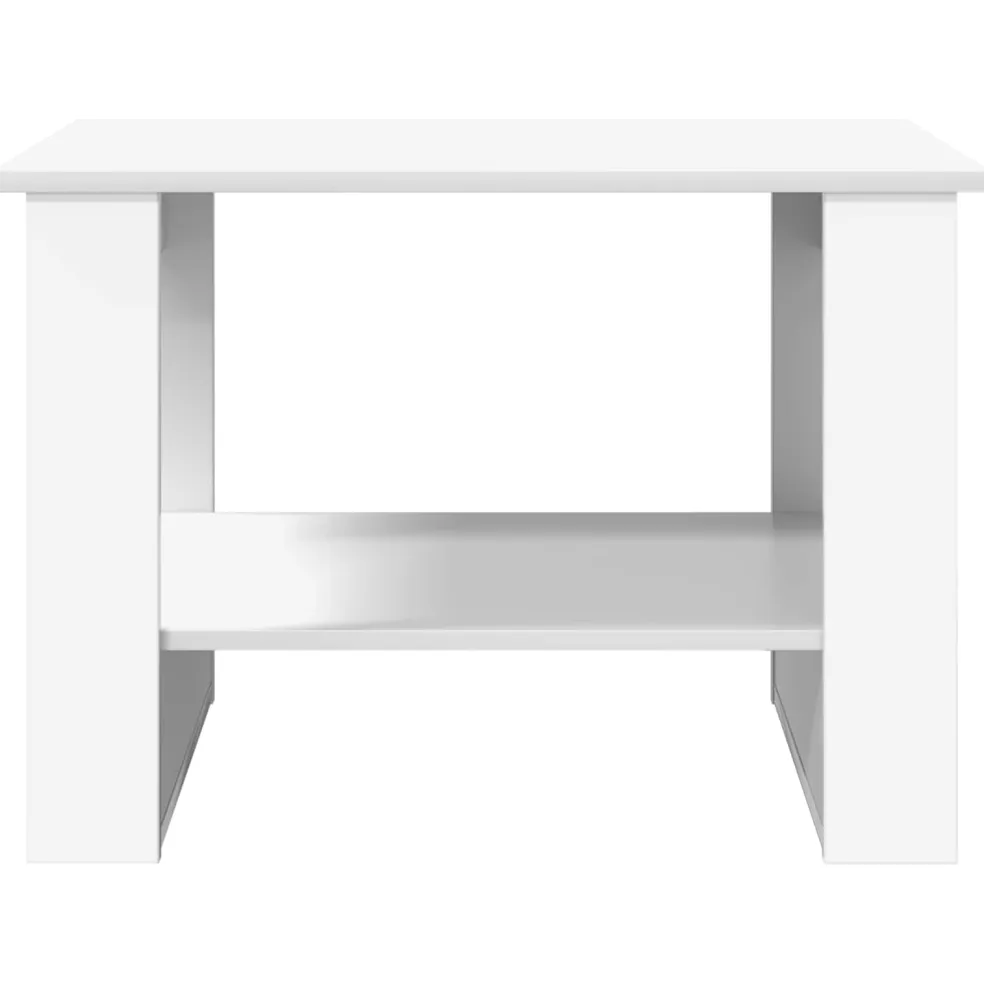 vidaXL Salontafel Wit 72 x 50 x 50 cm Bewerkt hout