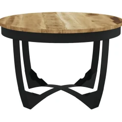 vidaXL Salontafel 60x40 cm massief ruw mangohout