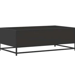 vidaXL Salontafel 100x57x35 cm bewerkt hout en metaal zwart