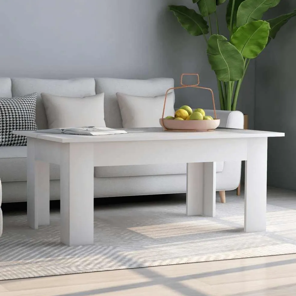 vidaXL Salontafel 100x60x42 cm bewerkt hout wit