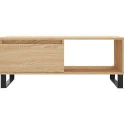 vidaXL Salontafel 90x50x36,5 cm bewerkt hout sonoma eikenkleurig
