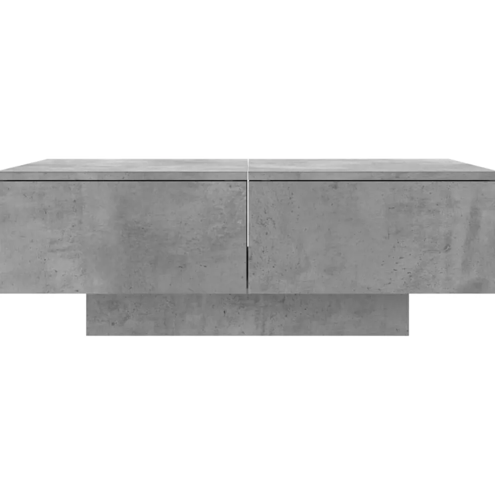 vidaXL Salontafel 90x60x31 cm bewerkt hout betongrijs