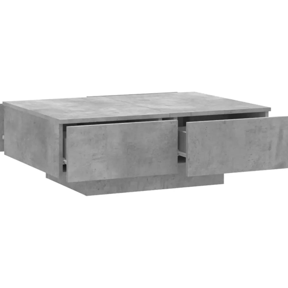 vidaXL Salontafel 90x60x31 cm bewerkt hout betongrijs