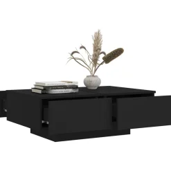 vidaXL Salontafel 90x60x31 cm bewerkt hout zwart