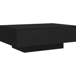 vidaXL Salontafel 90x60x31 cm bewerkt hout zwart