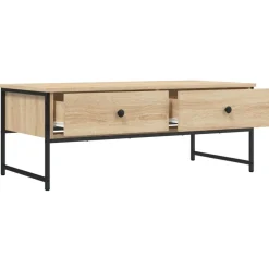 vidaXL Salontafel 101x49x39,5 cm bewerkt hout sonoma eikenkleurig