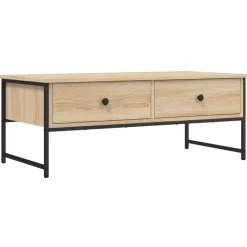 vidaXL Salontafel 101x49x39,5 cm bewerkt hout sonoma eikenkleurig