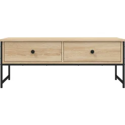 vidaXL Salontafel 101x49x39,5 cm bewerkt hout sonoma eikenkleurig