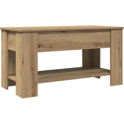 vidaXL Salontafel 101x49x52 cm bewerkt hout artisanaal eikenkleur