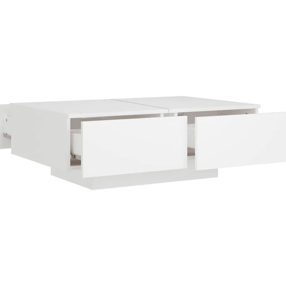 vidaXL Salontafel 90x60x31 cm bewerkt hout wit