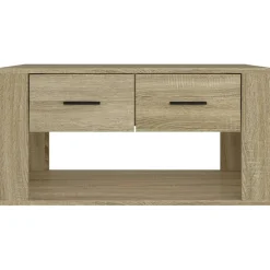 vidaXL Salontafel 80x50x40 cm bewerkt hout sonoma eikenkleurig