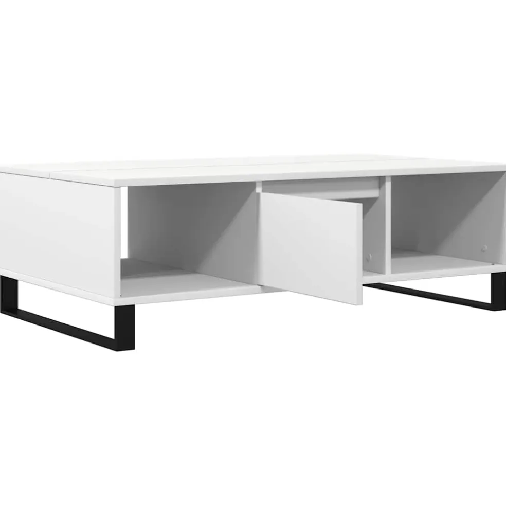 vidaXL Salontafel 104x60x35 cm bewerkt hout wit
