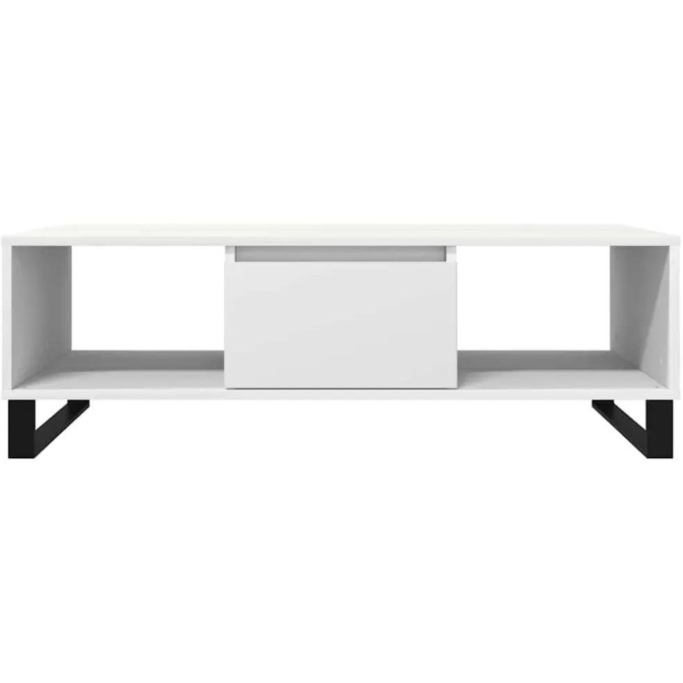 vidaXL Salontafel 104x60x35 cm bewerkt hout wit