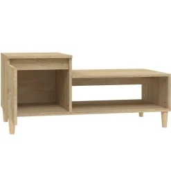 vidaXL Salontafel 100x50x45 cm bewerkt hout sonoma eiken