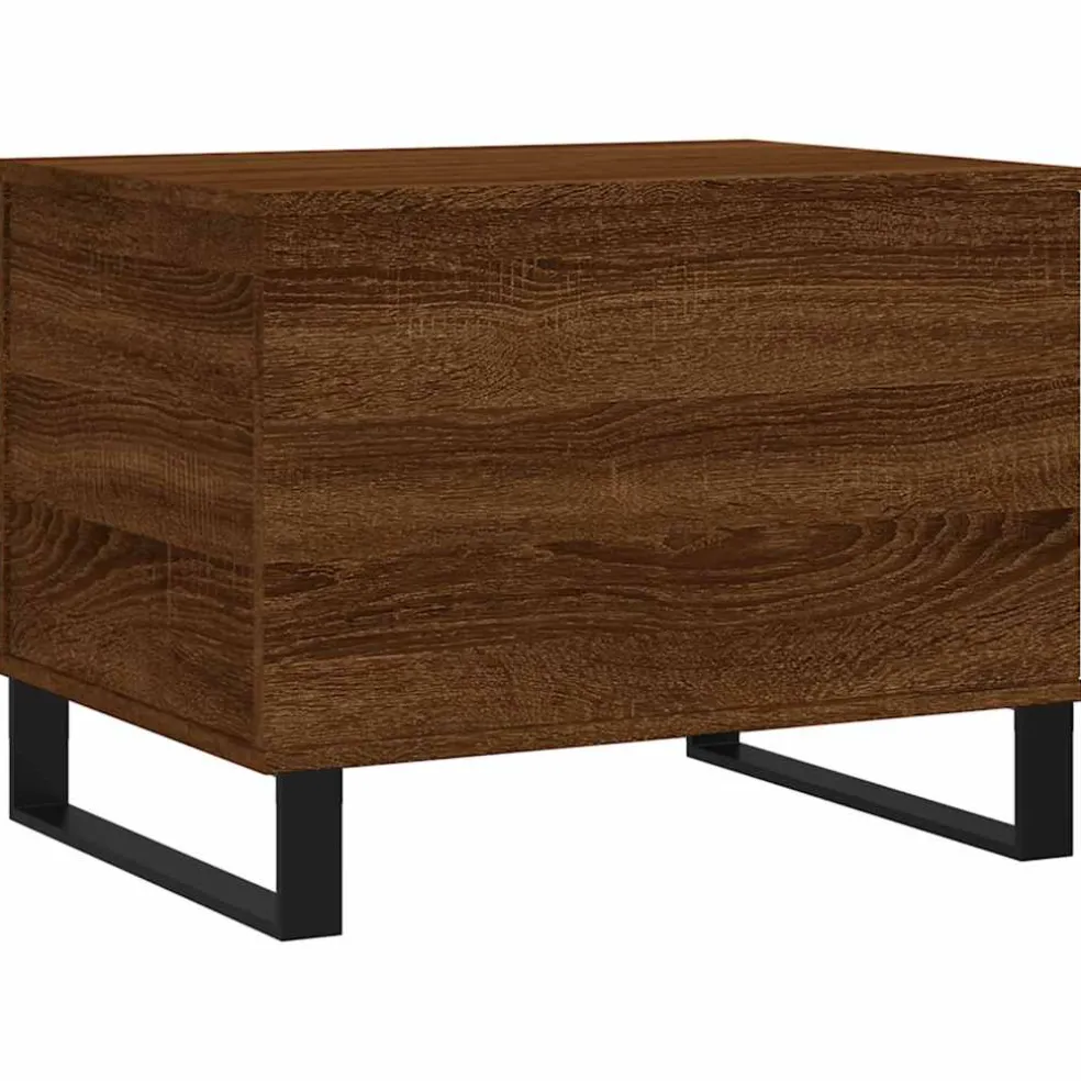vidaXL Salontafel 60x44,5x45 cm bewerkt hout bruin eikenkleur