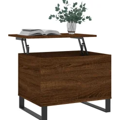 vidaXL Salontafel 60x44,5x45 cm bewerkt hout bruin eikenkleur