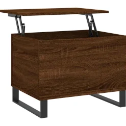 vidaXL Salontafel 60x44,5x45 cm bewerkt hout bruin eikenkleur