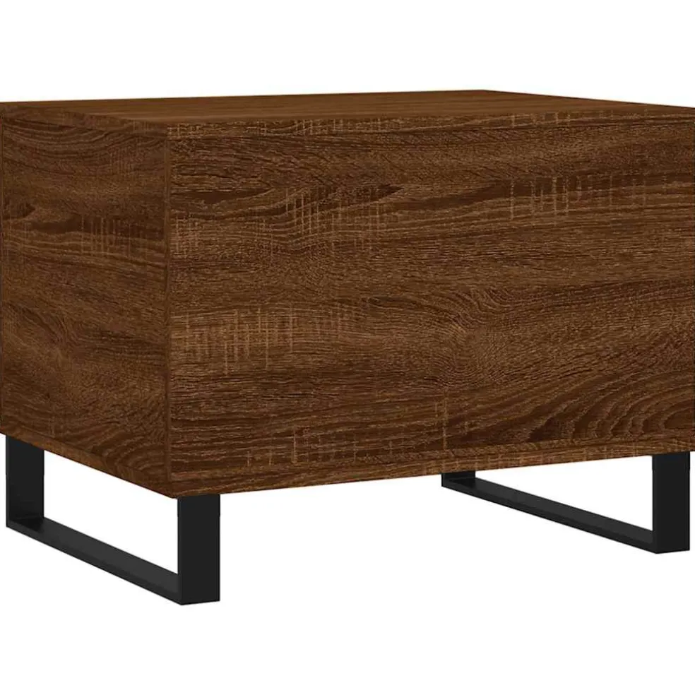 vidaXL Salontafel 60x44,5x45 cm bewerkt hout bruin eikenkleur