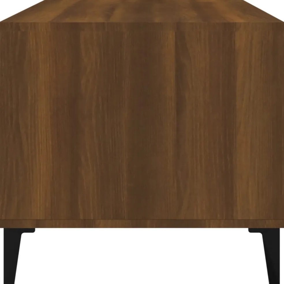 vidaXL Salontafel 90x49x45 cm bewerkt hout bruineiken