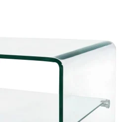 vidaXL Salontafel 50x45x33 cm gehard glas transparant