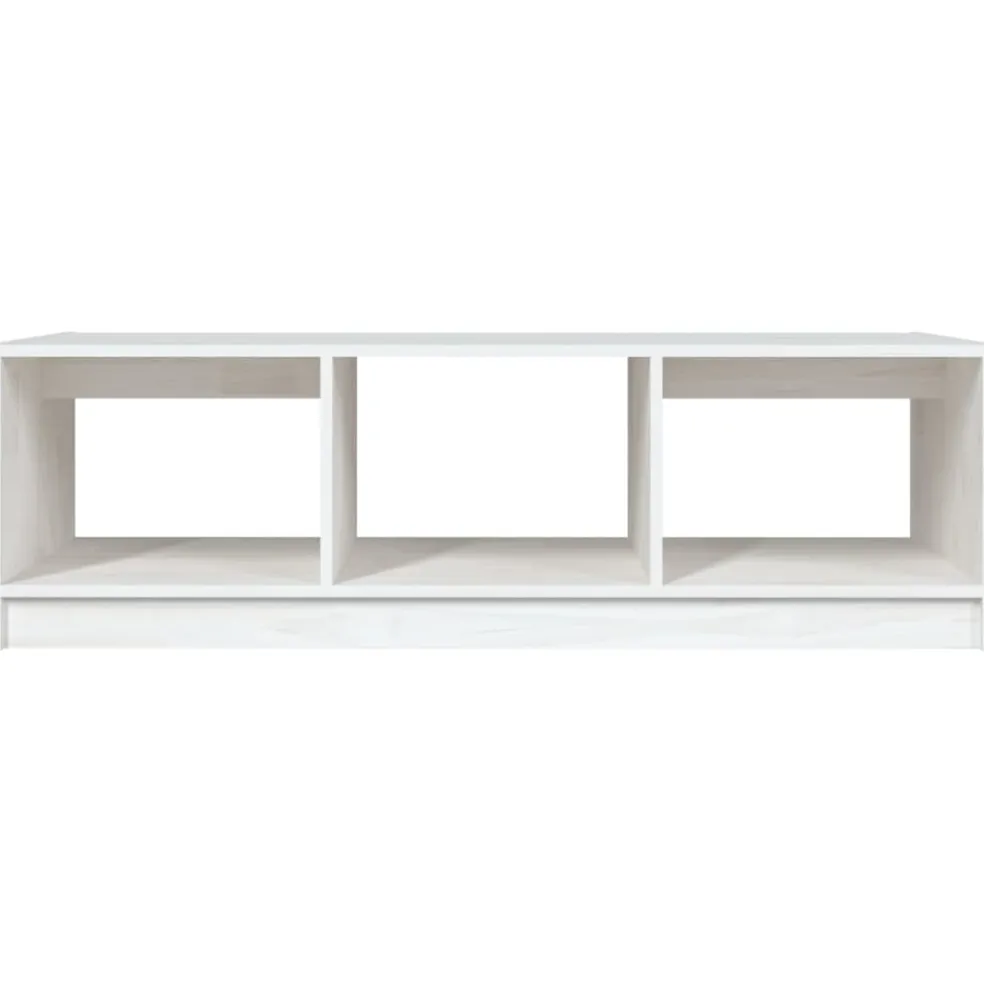 vidaXL Salontafel 110x50x34 cm massief grenenhout wit