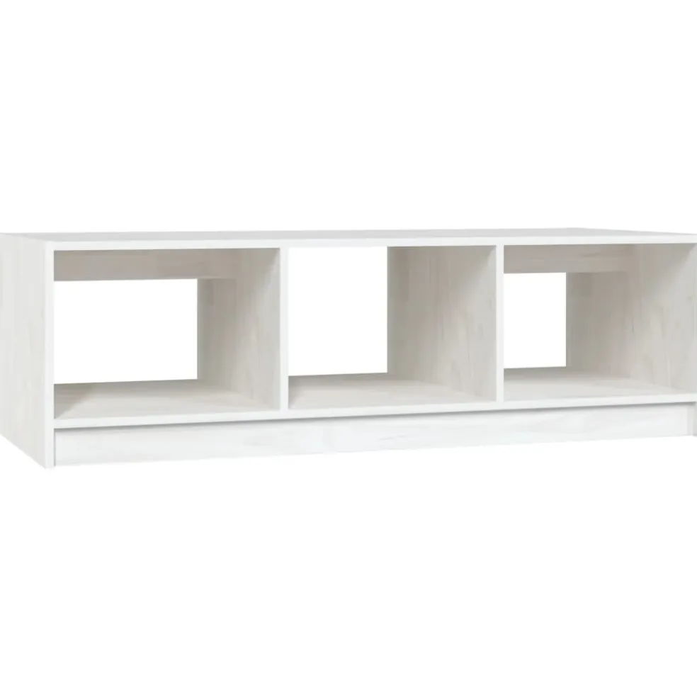 vidaXL Salontafel 110x50x34 cm massief grenenhout wit
