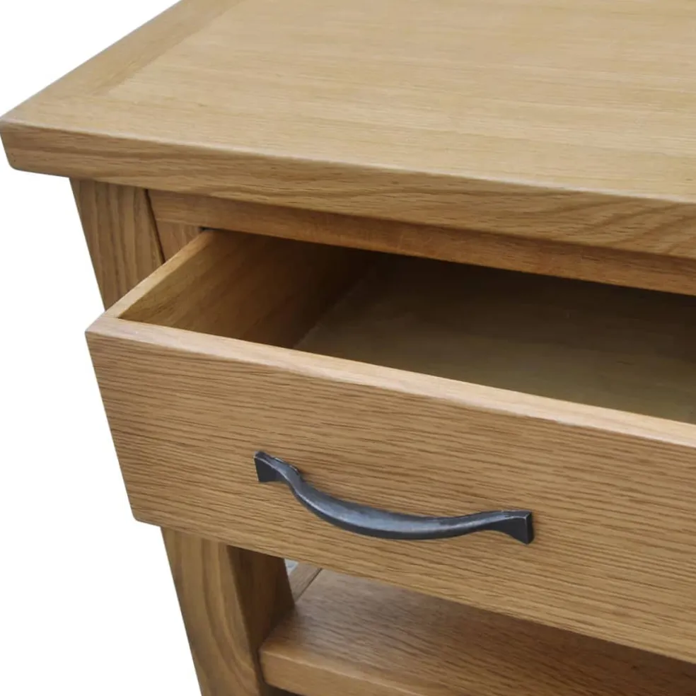 vidaXL Salontafel 88x53x45 cm massief eikenhout