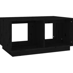 vidaXL Salontafel 80x50x40 cm massief grenenhout zwart