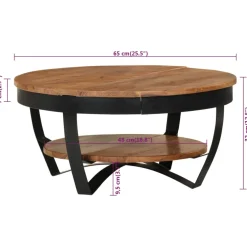 vidaXL Salontafel 65x65x32 cm massief acaciahout