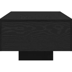 vidaXL Salontafel Zwart Eiken 100 x 49,5 x 31 cm Bewerkt hout