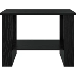vidaXL Salontafel Zwart Eiken 72 x 50 x 50 cm Bewerkt hout