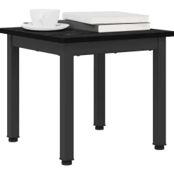 vidaXL Salontafel Zwart Eiken 40 x 40 x 36 cm Bewerkt hout