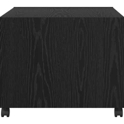 vidaXL Salontafel Zwart Eiken 55 x 55 x 45cm Bewerkt hout
