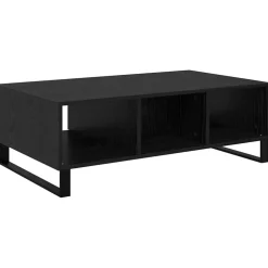 vidaXL Salontafel Zwart Eiken 104 x 60 x 35 cm Bewerkt hout