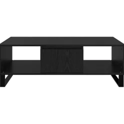 vidaXL Salontafel Zwart Eiken 104 x 60 x 35 cm Bewerkt hout