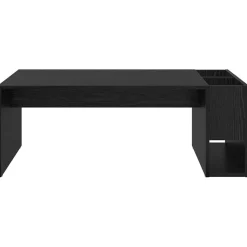 vidaXL Salontafel Zwart Eiken 101,5 x 50 x 37 cm Bewerkt hout