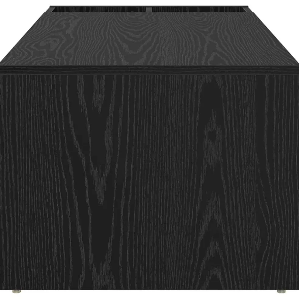 vidaXL Salontafel Zwart Eiken 101,5 x 50 x 37 cm Bewerkt hout