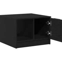 vidaXL Salontafel Zwart Eiken 50 x 50 x 36 cm Bewerkt hout