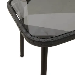 vidaXL Salontafel Zwart 90 x 45 x 43 cm poly rattan