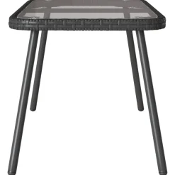 vidaXL Salontafel Zwart 90 x 45 x 43 cm poly rattan