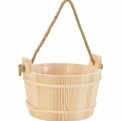 vidaXL Sauna Accessoire Set 4 st Bruin Massief Vurenhout en Hennep