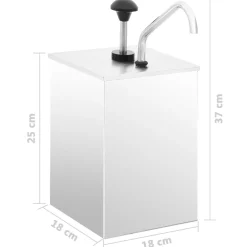 vidaXL Sausdispenser 3,5 L roestvrij staal