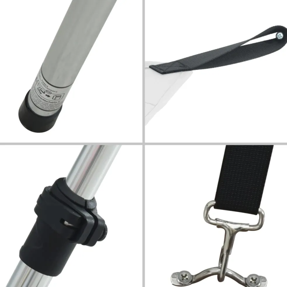 vidaXL Schaduwdoek T-top 170x170x(115-183) cm wit