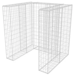 vidaXL Schanskorf enkele vuilnisbak ombouw 110x100x120 cm staal