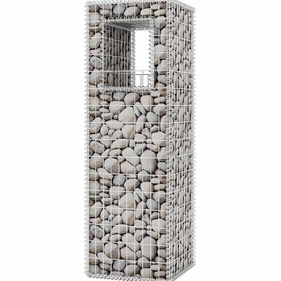 vidaXL Schanskorf palen/plantenbakken 2 st 50x50x160 cm staal