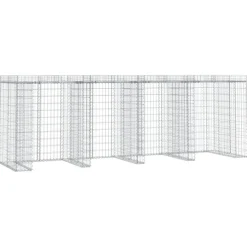 vidaXL Schanskorf voor vuilnisbak 350x91x120 cm gegalvaniseerd ijzer