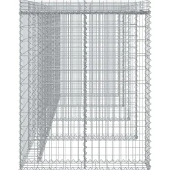 vidaXL Schanskorf voor vuilnisbak 350x91x120 cm gegalvaniseerd ijzer