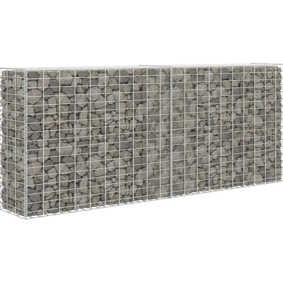vidaXL Schanskorf 85x30x200 cm gegalvaniseerd staal